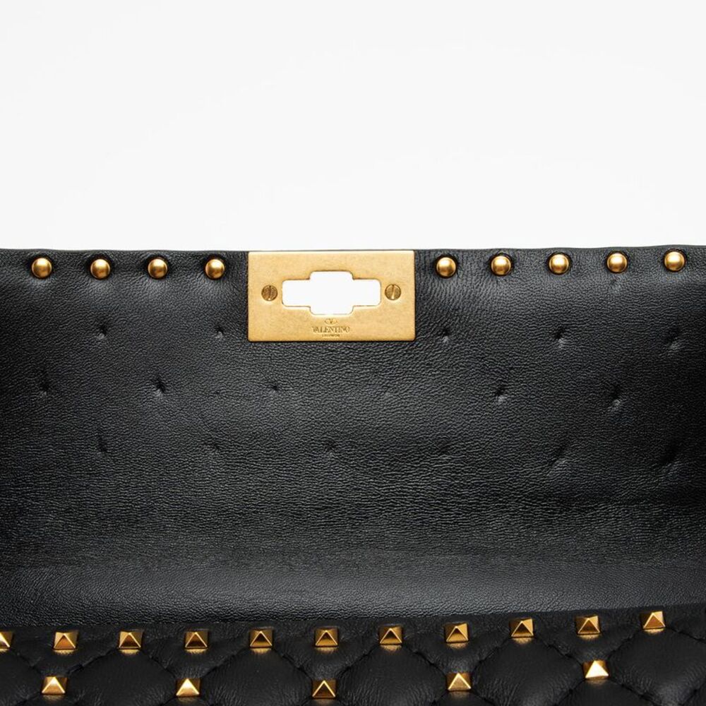 Valentino Calfskin Rockstud Spike Up Shoulder Bag - Picture 12 of 13